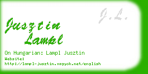 jusztin lampl business card